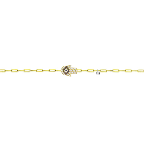 Meira t bracelet hamsa 1b7088 paper clip