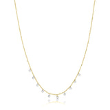 Meira T necklace n10362 yellow gold necklace with 10 diamond bezels BEST SELLER