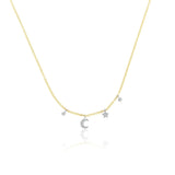 Meira T necklace n10404 mini moon star bezel