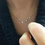 Meira T necklace n10404 mini moon star bezel