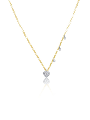 Meira T necklace n14387 dainty diamond heart chain necklace