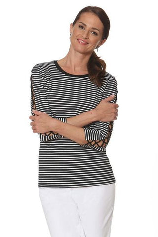 E.L.I. J'envie style # 339 women's stripe top