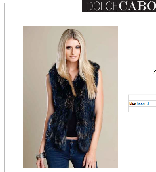 Dolce cabo 2025 fur vest