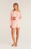 Z Supply happy heart long sleeve top zly231943s pink