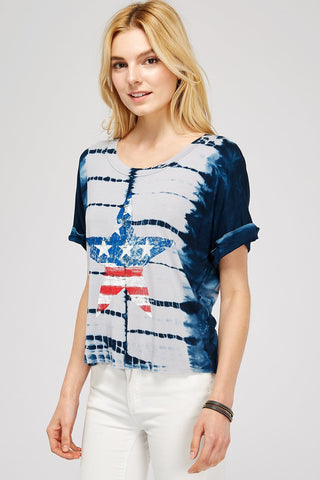 Urban X American flag women's tee shirts utr5006
