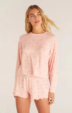 Z Supply happy heart long sleeve top zly231943s pink