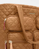 MZ Wallace large metro travel tote cognac