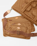 MZ Wallace large metro travel tote cognac