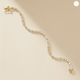 Women's tennis bracelet cubic 14k over sterling .925 SG33469V