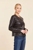 Dolce Cabo faux leather jacket with fringe 456