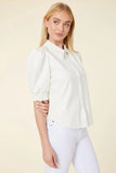 Dolce Cabo faux leather top 75497 white