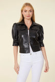 Dolce cabo faux leather double zip jacket 75705
