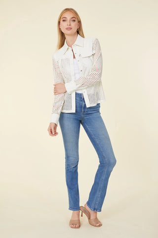 Dolce Cabo faux leather 75735 laser cut jacket/top 3 colors