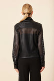 Dolce Cabo 75735 laser cut jacket/top brown and black