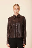 Dolce Cabo 75735 laser cut jacket/top brown and black