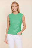 Dolce Cabo faux leather top 75873 two colors
