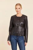 Dolce Cabo faux leather jacket with fringe 456