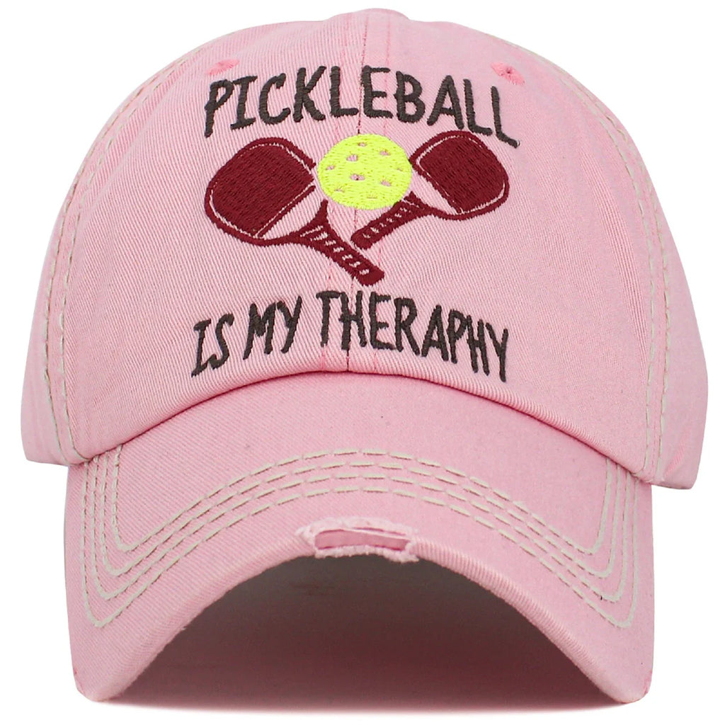 Hat Pickle ball is my therapy washed vintage hat