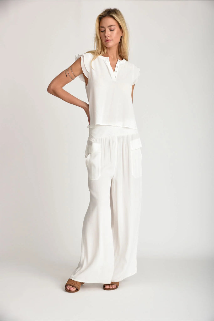 Muche et Muchette Mazzy wide leg pant white one size