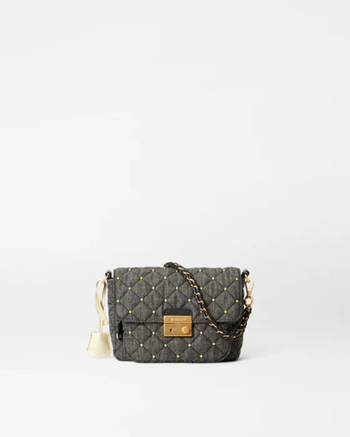 MZ Wallace crosby lock crossbody small 1582c2122 true charcoal denim