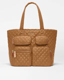 MZ Wallace large metro travel tote cognac