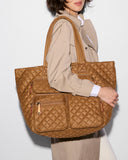 MZ Wallace large metro travel tote cognac
