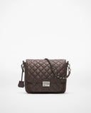 MZ Wallace lock bag medium two colors morning dove and espresso