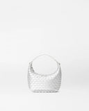 MZ Wallace mini woven hobo matte silver 1605n2096