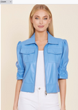 Dolce cabo faux leather double zip jacket 75705