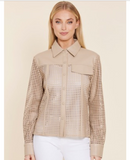 Dolce Cabo faux leather 75735 laser cut jacket/top 3 colors