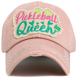 Women's hat "Pickleball Queen" Vintage Washed Baseball Cap kbv1620