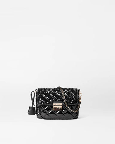 MZ Wallace crosby lock crossbody small black lacquer 1582c0434