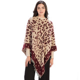 Poncho women's leopard geometric