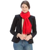 Scarf women's fringe cashmere feel
