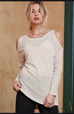 Dolce Cabo cold shoulder top black 71471