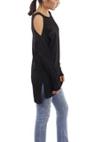 Dolce Cabo cold shoulder top black 71471