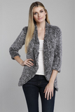 Dolce Cabo crop faux fur jacket grey multi 71815