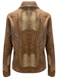 Dolce Cabo soft snake moto jacket brown # 74894