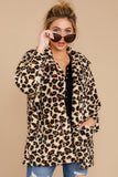 Z Supply the leopard sherpa tedddy bear coat zj193136