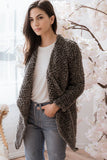 Dolce Cabo crop faux fur jacket grey multi 71815