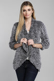 Dolce Cabo crop faux fur jacket grey multi 71815