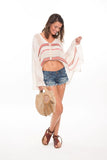 Muche et Muchette Paradise crop poncho one size crepe 816pd