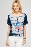 Urban X American flag women's tee shirts utr5006