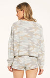 Z Supply Celine camo long sleeve top zt203440 sage mist